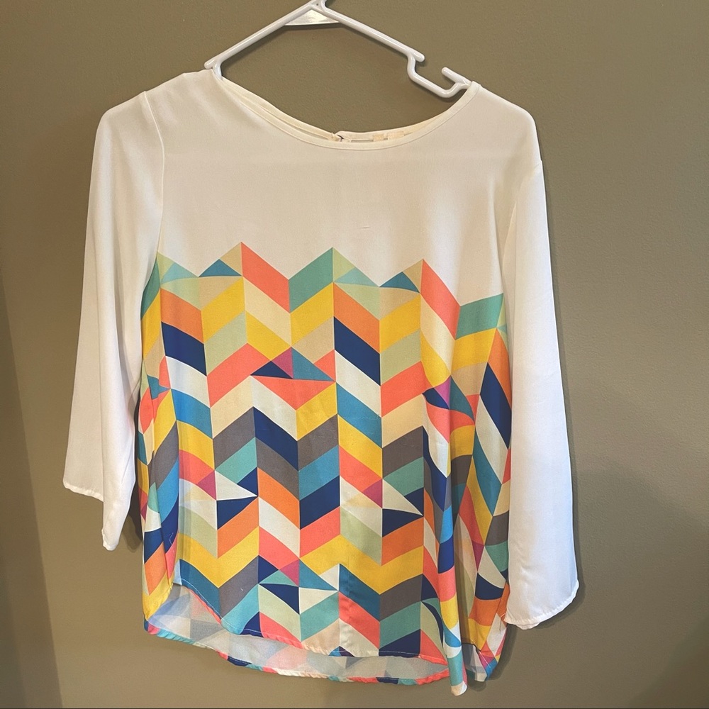 S Multicolored Dress Top